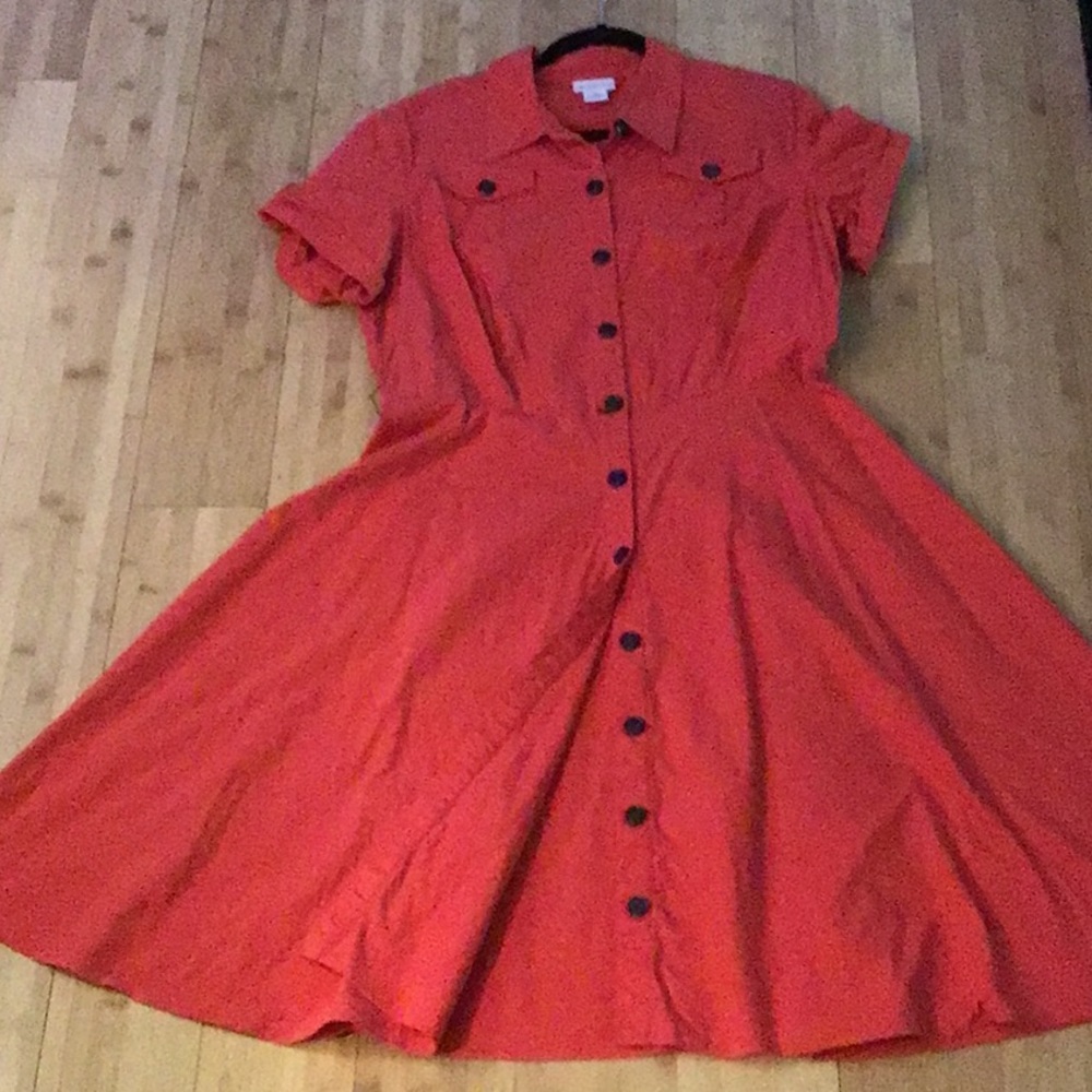 Vintage  Liz Claiborne button-down plus size dress
